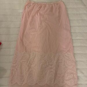 Pink lace slip